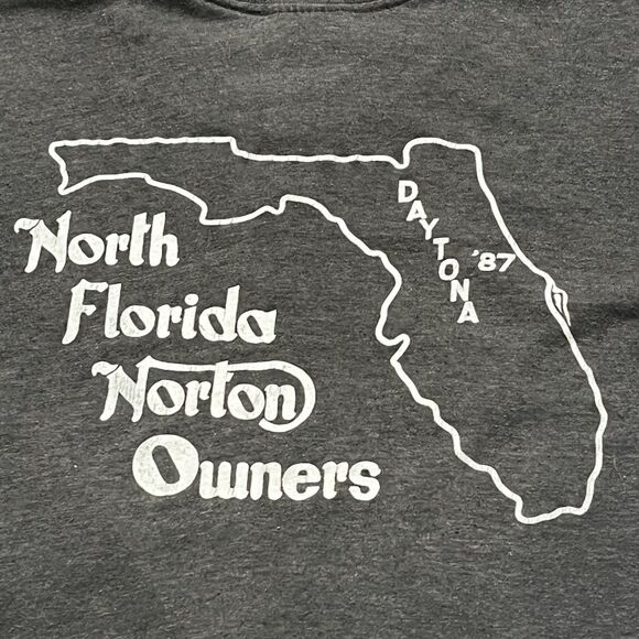 Norton Motorcycle 1987 Vintage Daytona Single Stitch USA Made T Shirt S/M - Picture 6 of 12
